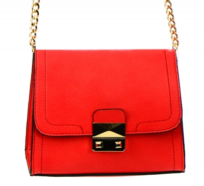 Faux Leather Clutch Purse LS0375 37569 Red
